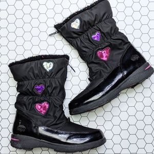 Totes girls Heartful winter/rain boots